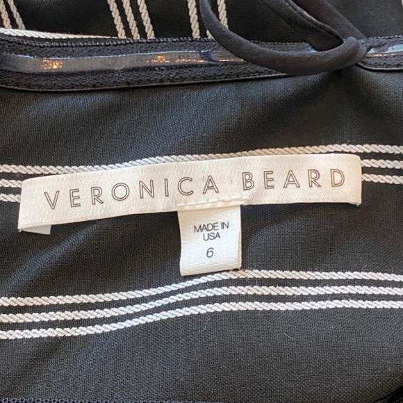 Veronica Beard Cypress Stripe Strapless Jumpsuit black 33799 - Picture 10 of 13